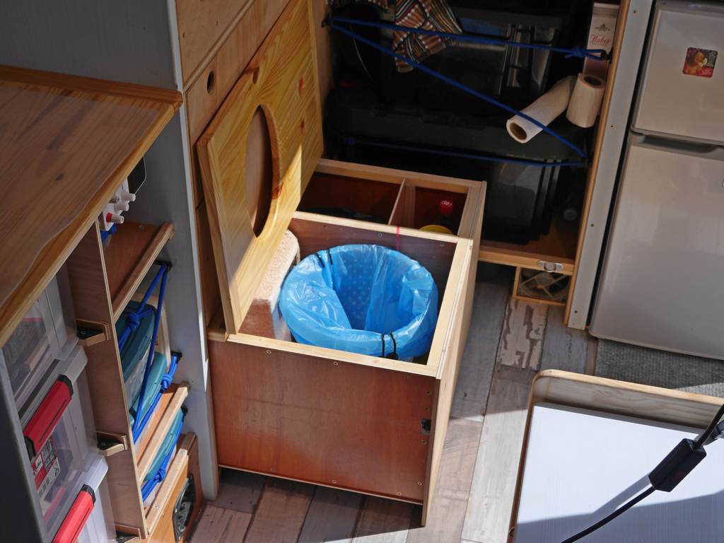 drawer toilet opened